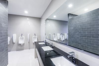 Bathroom upgrade showcasing smart mirror technology
